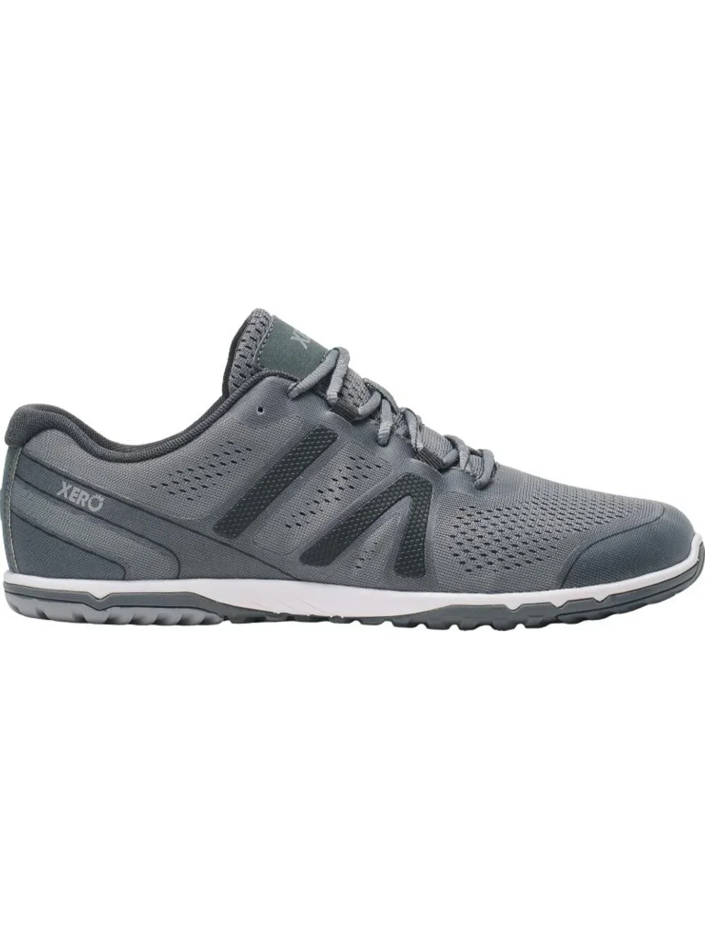 Xero Men's Steel Gray Rubber Lightweight Lace Up Running Classy Athletic Shoes